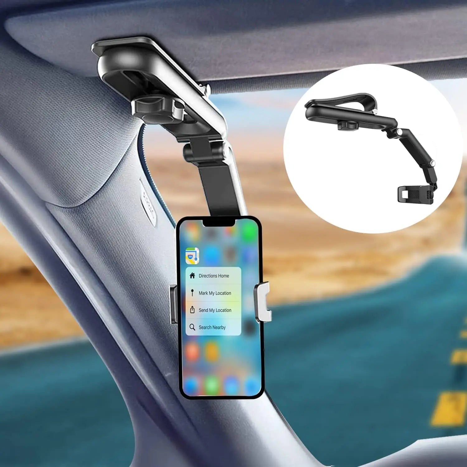 Car Sun Visor Phone Holder - NexoraFx