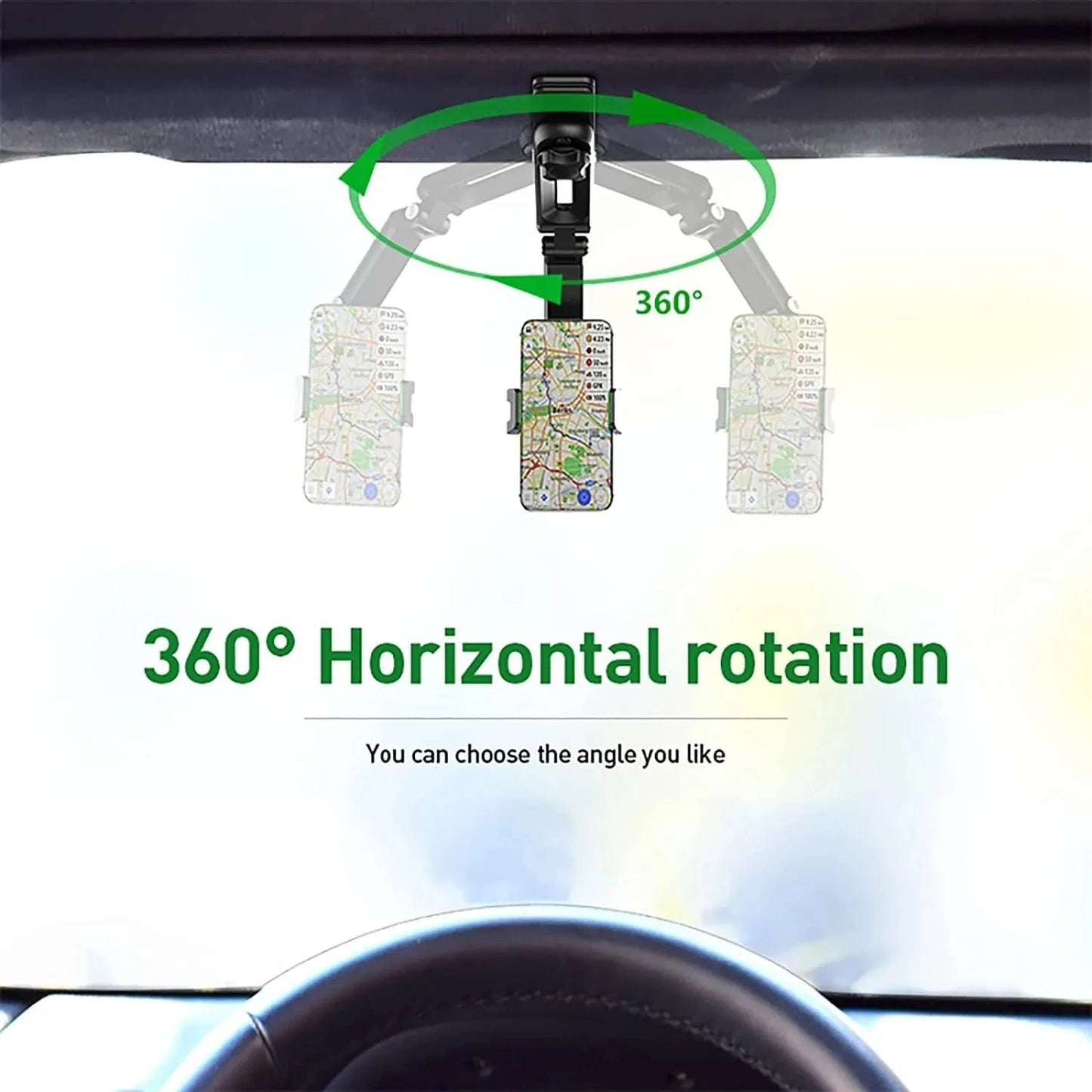 Car Sun Visor Phone Holder - NexoraFx