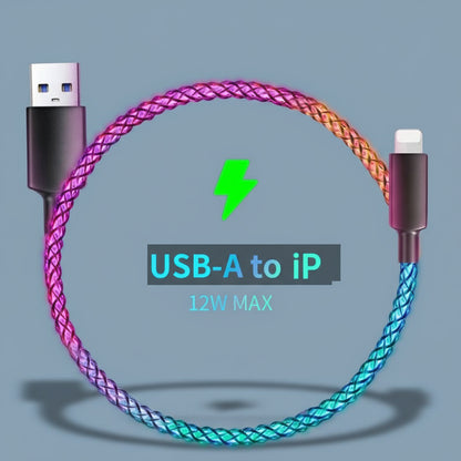 Fast Charging RGB Cable 100W Breathing Light 66W Type C USB C Data Cable for Iphone Samsung Huawei 30W Quick Charge for Xiaomi - NexoraFx