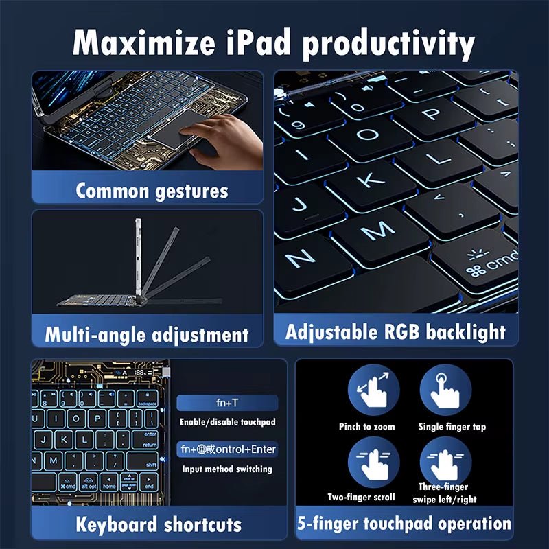 iPad Keyboard Case - NexoraFx